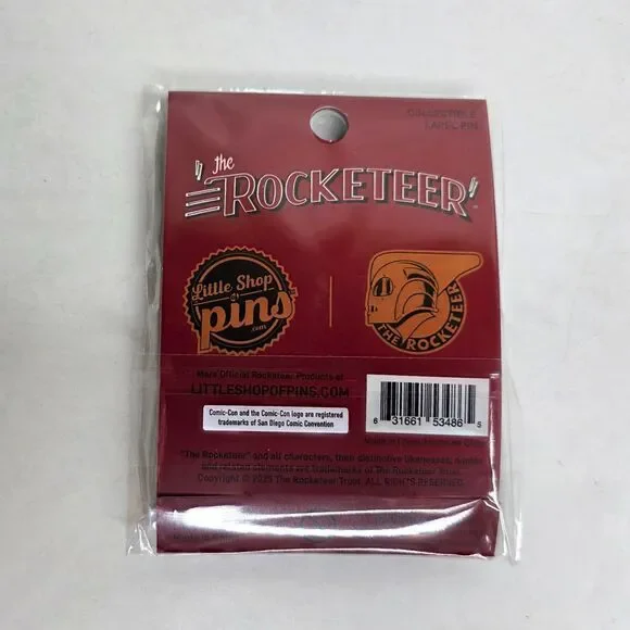SDCC 2025 Comic Con Exclusive Little Shop Of Pins Rocketeer Target Pin IN HAND - Picture 3 of 3